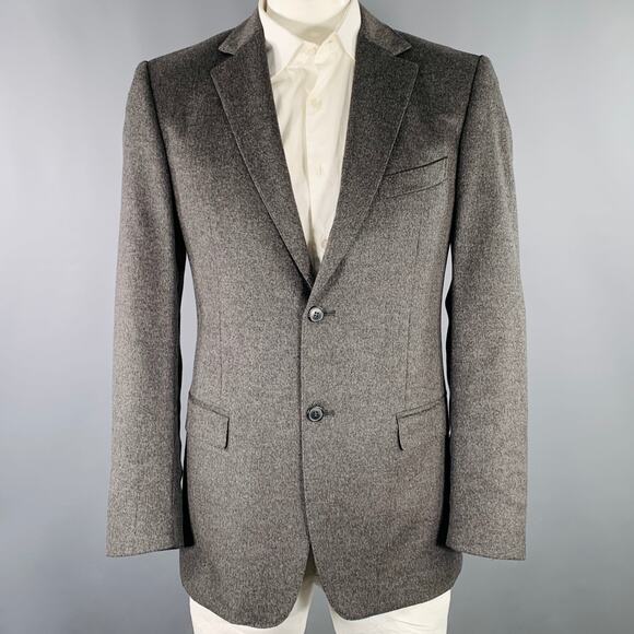 Z ZEGNA Size 40 Long Grey Angora Blend Single Breasted Sport Coat - Picture 1 of 7